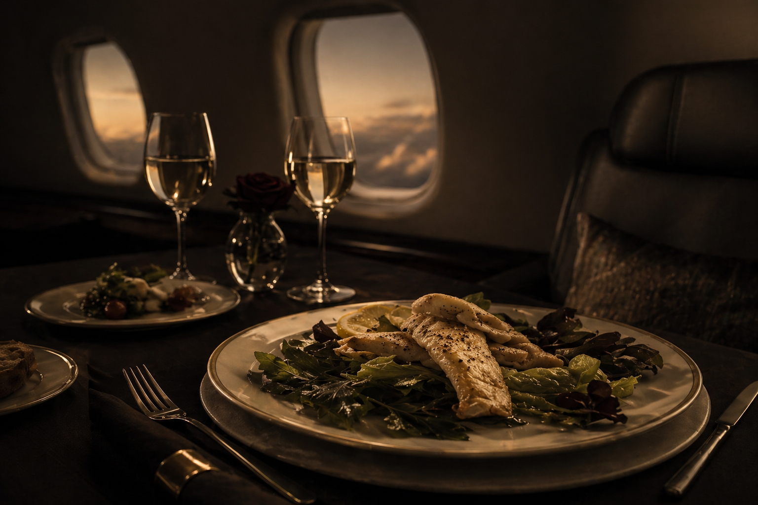 Luxury inflight catering